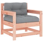 vidaXL Salon de jardin 6 Pièces avec coussins bois massif Douglas
