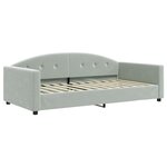 vidaXL Lit de jour avec lit gigogne gris clair 100x200 cm velours