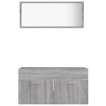 vidaXL Ensemble de meubles de salle de bain 2 Pièces Sonoma gris