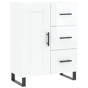 vidaXL Buffet Blanc brillant 69 5x34x90 cm Bois d'ingénierie