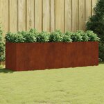vidaXL Lit surélevé de jardin 280x80x80 cm acier corten