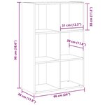 vidaXL Bibliothèque/Buffet vieux bois 66x30x98 cm bois d'ingénierie