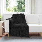 vidaXL Couvertures à jeter 6 Pièces Noir 150 x 130 cm Toison