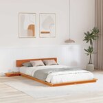 vidaXL Cadre de lit Marron 120 x 200 cm bois