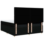 vidaXL Sommier à lattes de lit avec matelas Noir 200x200 cm Tissu