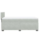 vidaXL Sommier à lattes de lit et matelas Gris clair 90x200 cm Velours