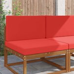 vidaXL Coussin de canapé d'extérieur 2 Pièces Rouge Polyester