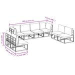 vidaXL Ensemble de canapé de jardin avec coussin 8 Pièces Noir Aluminium