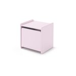 KIDDY Lit simple en bois et sommier + Barrière de sécurité  + Chevet enfant 1 porte