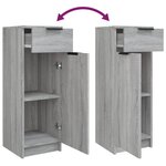 vidaXL Ensemble d'armoires de salle de bain 4 Pièces sonoma gris
