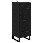 vidaXL Haut Armoire Chêne noir 69 5 x 34 x 180 cm Bois d'ingénierie