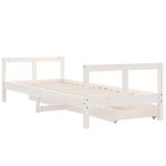vidaXL Cadre de lit enfant tiroirs blanc 80x200 cm bois de pin massif