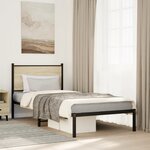 vidaXL Cadre de lit en métal sans matelas chêne sonoma 80x200 cm