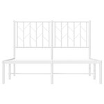 vidaXL Cadre de lit métal sans matelas et tête de lit blanc 120x200 cm