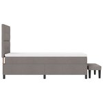 vidaXL Lit à ressort avec matelas et banc taupe 100x200 cm Tissu