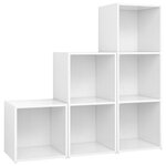 vidaXL Ensemble de meubles TV 3 Pièces Blanc Bois d'ingénierie