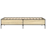 vidaXL Cadre de lit sans matelas chêne sonoma 100x200 cm