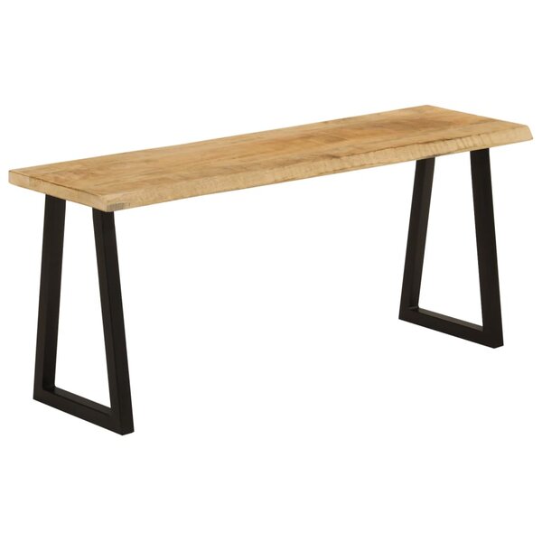 vidaXL Banc avec bord vivant 105 cm bois de manguier massif