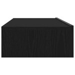 vidaXL Meubles TV avec éclairage LED 2 pièces Chêne noir 60 x 35 x 15 5 cm