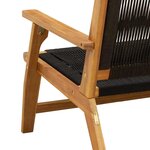 vidaXL Mobilier de jardin 2 Pièces Noir 78 x 67 x 73cm