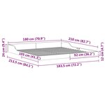 vidaXL Cadre de lit Marron 180 x 210 cm Pin massif
