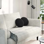 vidaXL Coussins de siège 2 Pièces Noir Ø 40 x 13 cm Velours