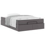 vidaXL Cadre de lit avec matelas Gris 120 x 190 cm Faux cuir