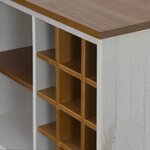 vidaXL Armoire à vin HALDEN casiers à vin porte coulissante blanc pin