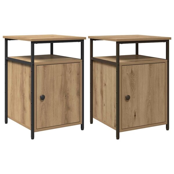 vidaXL Cabinet de chevet chêne artisanal Bois d'ingénierie