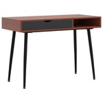 vidaXL Bureau d'ordinateur avec tiroir marron 110x50x75 cm
