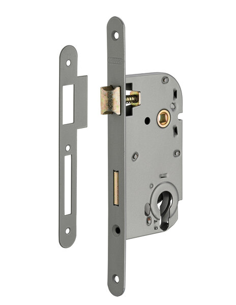 THIRARD - Boitier de serrure encastrable à cylindre pour porte d'entrée  axe 50mm  bouts ronds  zingué - THIRARD