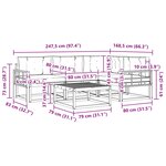 vidaXL Ensemble de canapés d'extérieur 5 pc Blanc et Beige Polyester