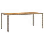 vidaXL Ensemble à manger de jardin et coussins 7 Pièces gris rotin acacia