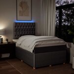 vidaXL Sommier à lattes de lit avec matelas Taupe 120x200 cm Tissu