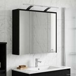 vidaXL Armoire Miroir de Salle de Bain Chêne noir 63 5 x 16 x 62 5 cm