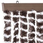 vidaXL Moustiquaire Marron et blanc 90x220 cm Chenille