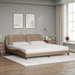 vidaXL Lit avec matelas Zadar cappuccino 200x200 cm similicuir