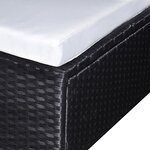 vidaXL Salon de jardin 6 Pièces avec coussins résine tressée noir