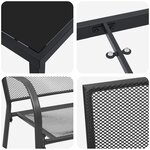 vidaXL Ensemble de salle à manger pour jardin 5 Pièces Anthracite Acier