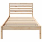 vidaXL Cadre de lit Marron 100 x 220 cm Bois massif en pin