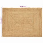 vidaXL Tapis Beige 140 x 200 cm Jute