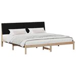 vidaXL Cadre de lit avec tête de lit Marron 200 x 200 cm Pin massif