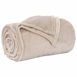vidaXL Jeté Beige 130 x 150 cm Toison