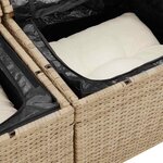 vidaXL Ensemble de canapé de jardin 11 Pièces Beige et crème polyrotin