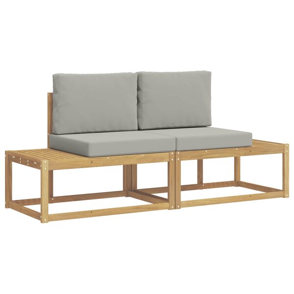 vidaXL Ensemble de canapés d'extérieur 2 pc Blanc et gris clair