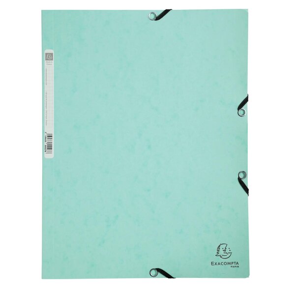 Chemise À Élastiques Carte Lustrée 400g/m2 Aquarel - A4 - Vert Pastel - X 25 - Exacompta
