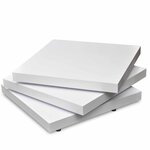 vidaXL Table basse 3 étagères blanc brillant