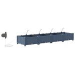 vidaXL Pots de jardin Gris 160 x 40 x 22 cm Acier