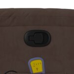 vidaXL Fauteuil inclinable de massage marron tissu microfibre