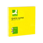 Bloc-notes q-connect quick notes 76x76mm 80feuilles coloris jaune vif Q-CONNECT